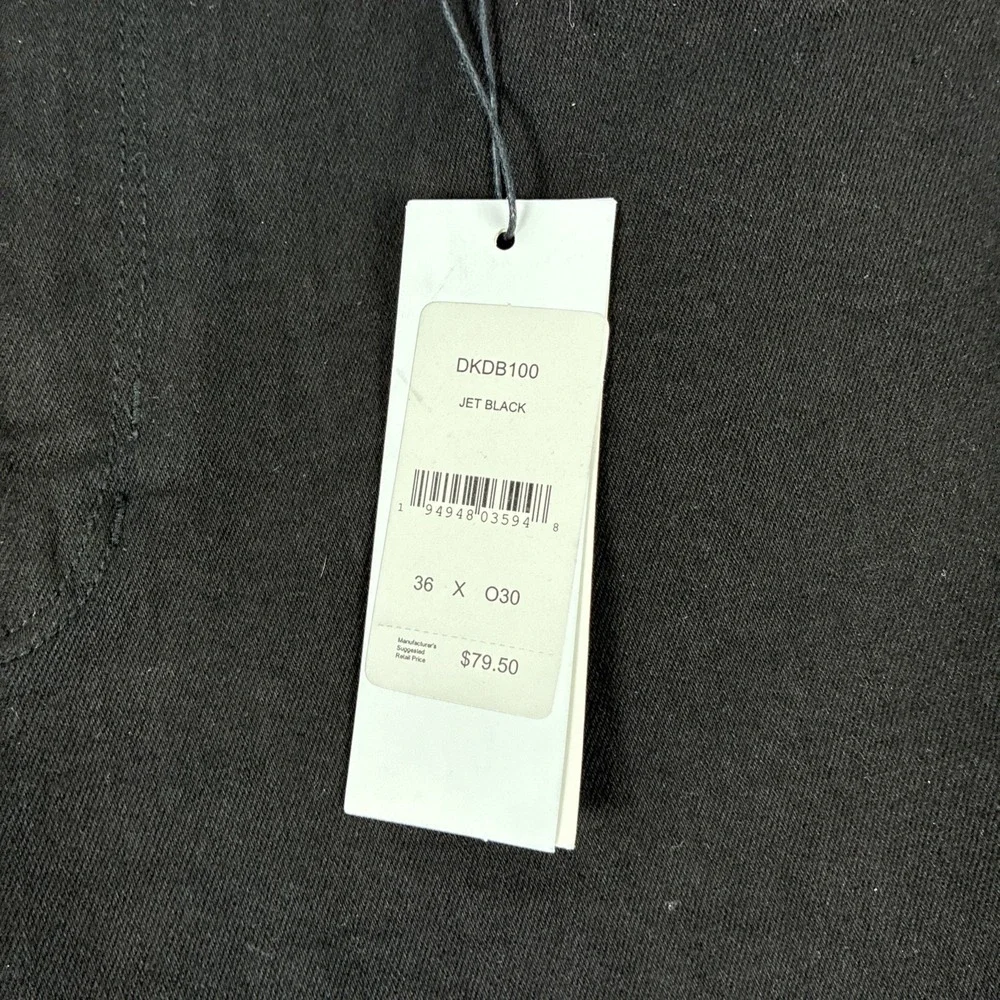 New Mens DKNY Jeans Bedford Slim Black Denim Size 36x30 NWT $79